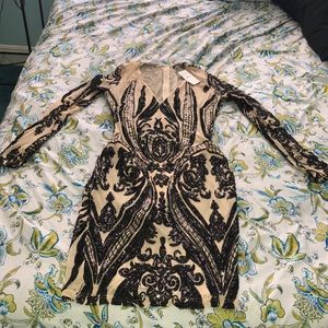 NWT Fashion Nova Black Sequin Sparkle Dress